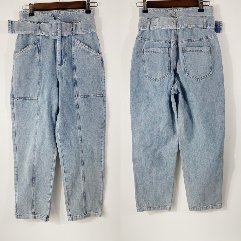 Le Lis Buckle Front Jeans, Size Small